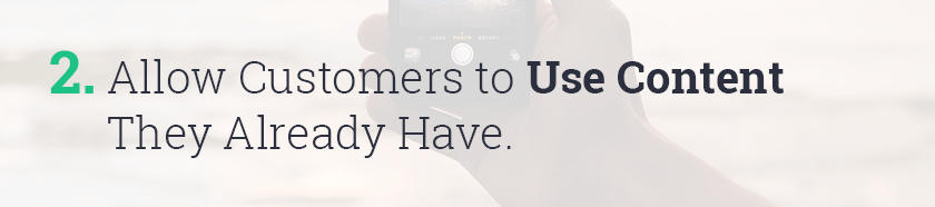 允许客户使用他们已有的内容