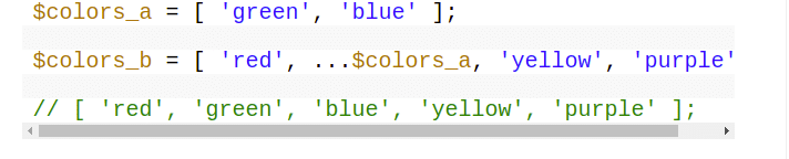 アレイ内のアンパッキング