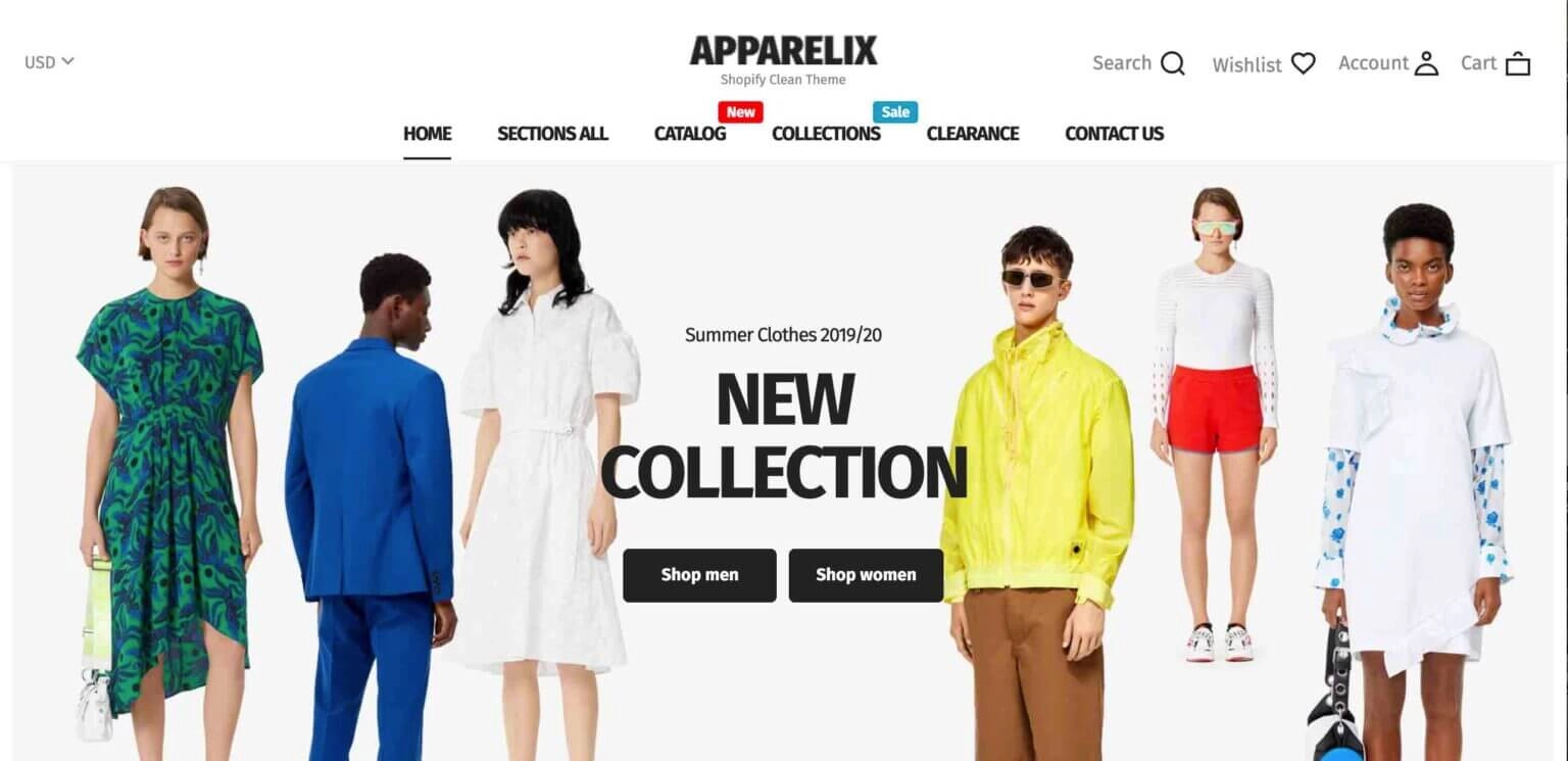 2022年のオンラインストア向けの15以上のベストShopifyテーマ5 Apparelix-Shopify-Theme