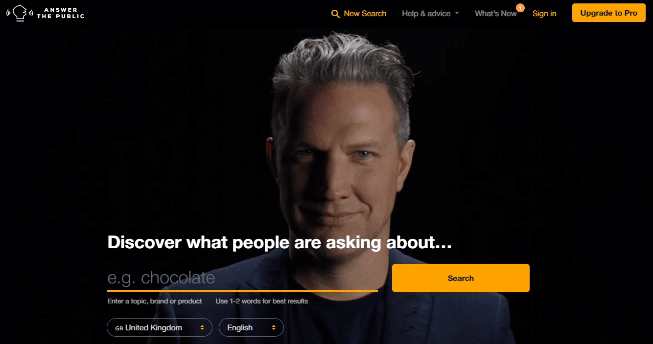 9つの最高のキーワード調査ツール(無料および有料)7 Answer The Public Free keyword research tool