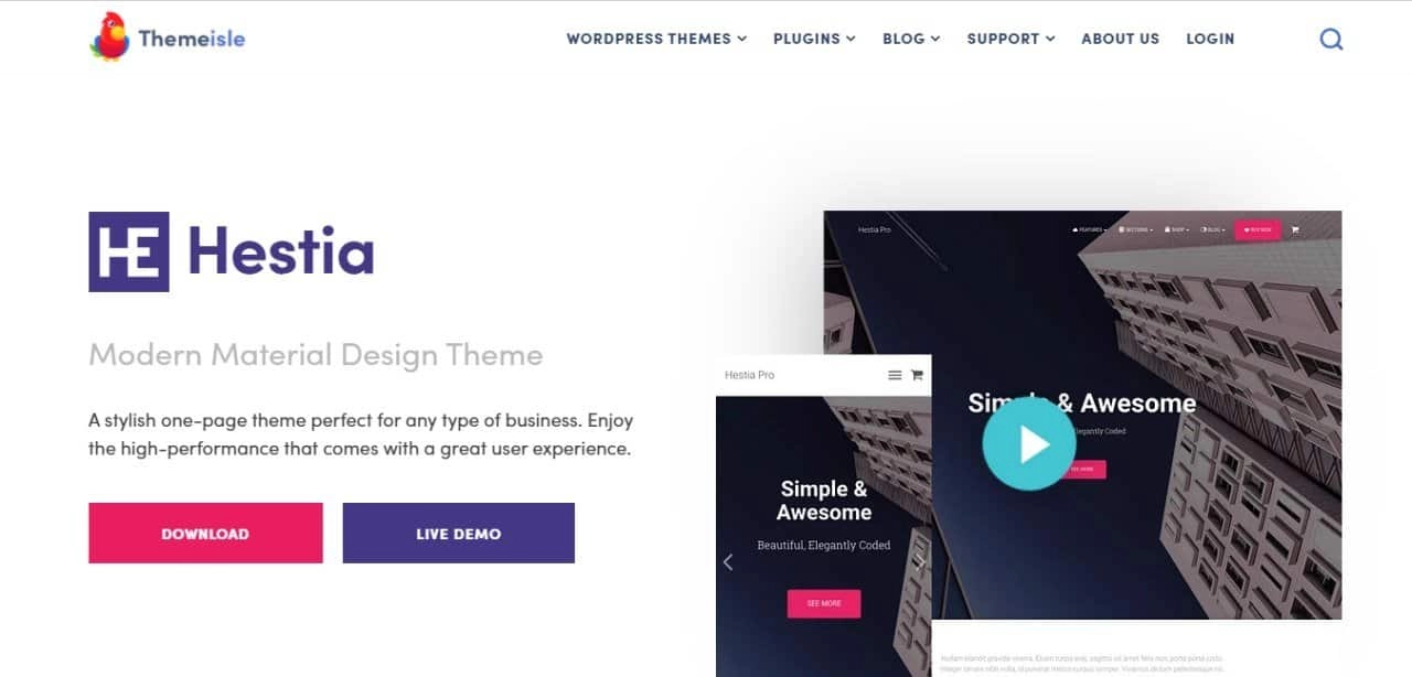 Hestia WordPress eCommerce Theme