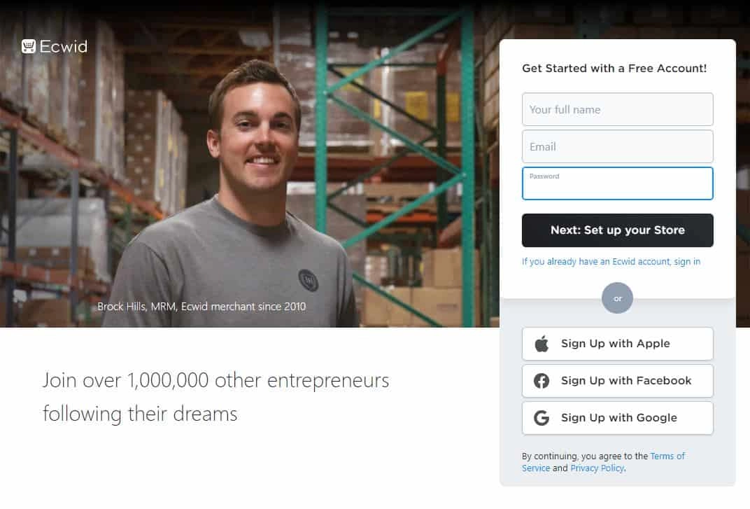 Ecwid 教程:在 15 分鐘內創建免費的在線電子商務商店 2 Create ecwid store step