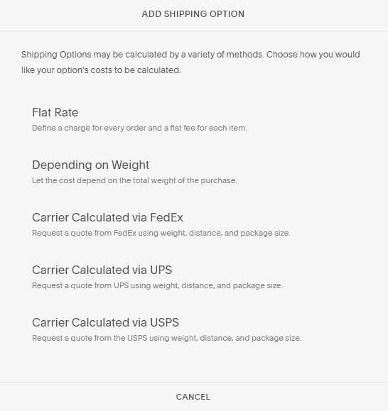 Comment créer un site de commerce électronique avec Squarespace en 10 minutes 10 Add Shipping Option