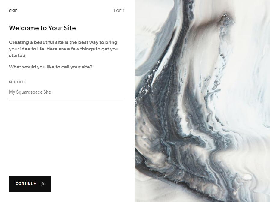 Comment créer un site de commerce électronique avec Squarespace en 10 minutes 2 Add title of your Squarespace site