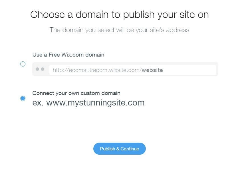Comment créer une boutique en ligne de commerce électronique sur Wix en 2022 15 Choose a domain