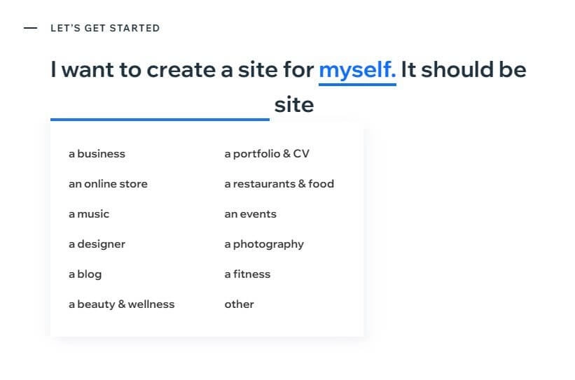 Comment créer une boutique en ligne de commerce électronique sur Wix en 2022 4 Select website type