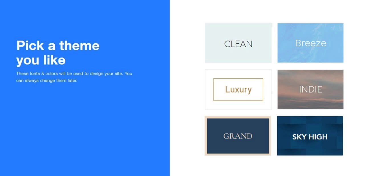 Comment créer une boutique en ligne de commerce électronique sur Wix en 2022 8 Pick a theme