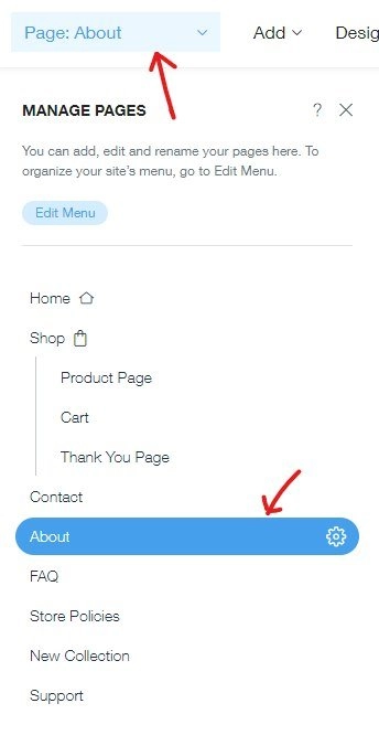 Comment créer une boutique en ligne de commerce électronique sur Wix en 2022 12 Edit About page