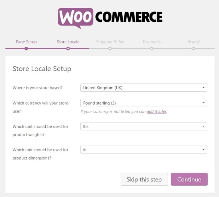 Comment créer une boutique en ligne avec WooCommerce 4 Setup store location