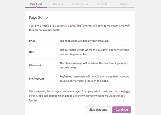 Comment créer une boutique en ligne avec WooCommerce 3 Woocommerce page setup