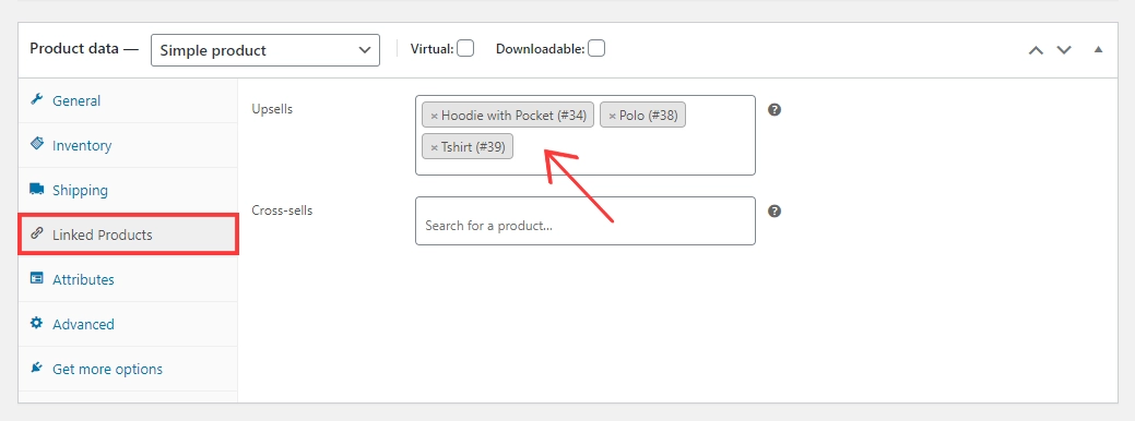 Ghidul final pentru WooCommerce SEO cu Lista de verificare 16 Add Linked products in WooCommerce