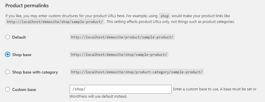 Ghidul final pentru WooCommerce SEO cu Lista de verificare 3 WooCommerce product permalink
