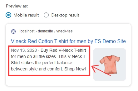 Ghidul final pentru WooCommerce SEO cu Lista de verificare 11 Woocommerce product SEO description