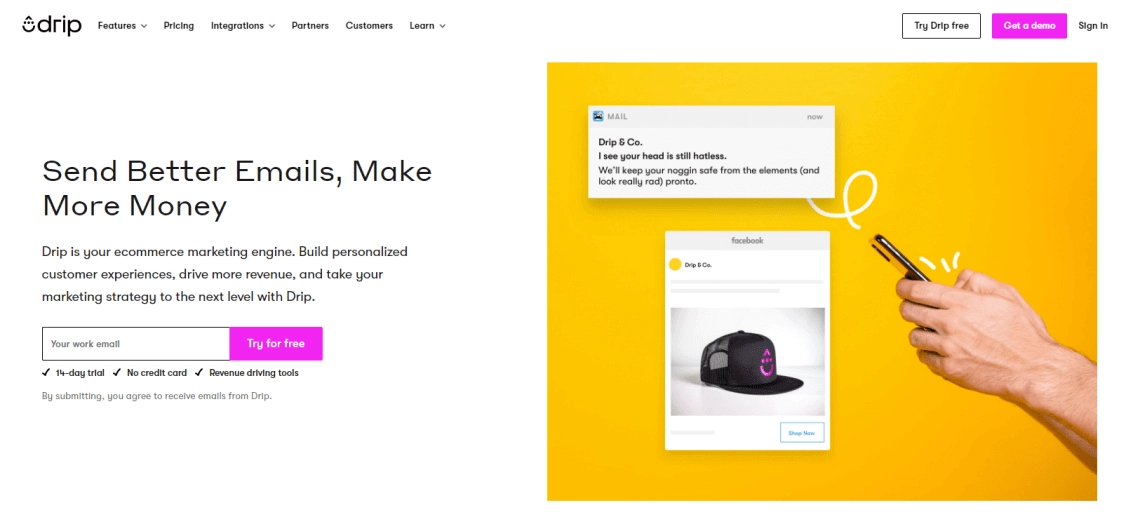 10+ meilleurs logiciels de marketing par e-mail pour le commerce électronique 2 Drip eCommerce email marketing software