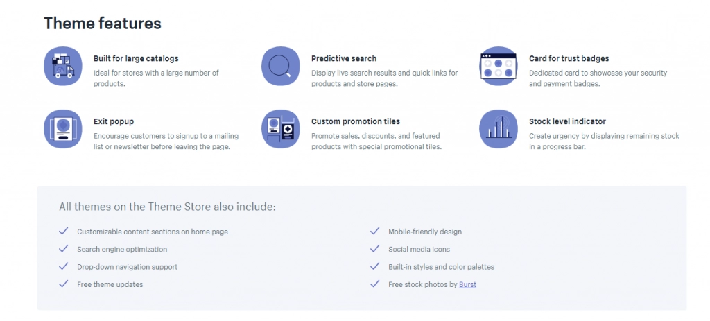 Shopify-Tutorial zum Starten Ihres ersten Online-Shops 7 Shopify Theme Features