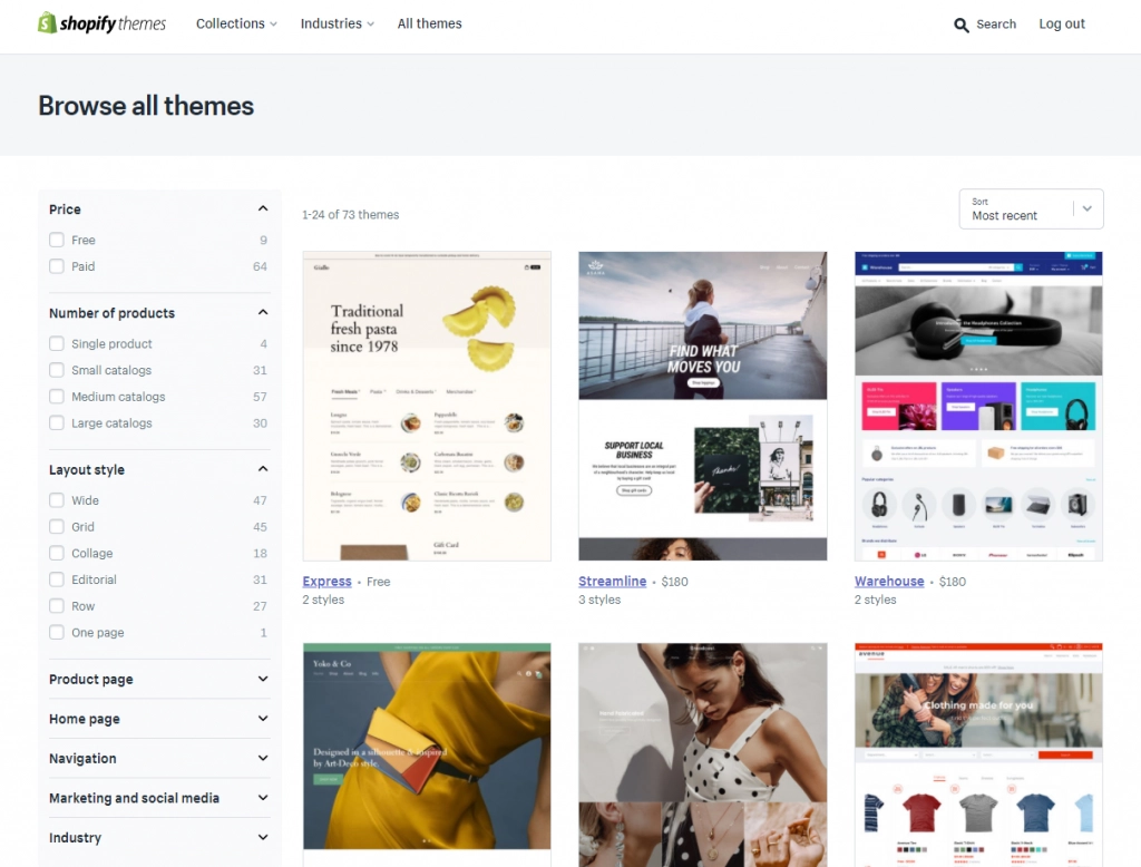 Shopify-Tutorial zum Starten Ihres ersten Online-Shops 5 Shopify Theme Store