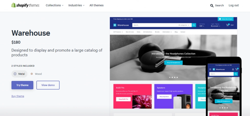 Shopify-Tutorial zum Starten Ihres ersten Online-Shops 8 Preview Shopify Theme