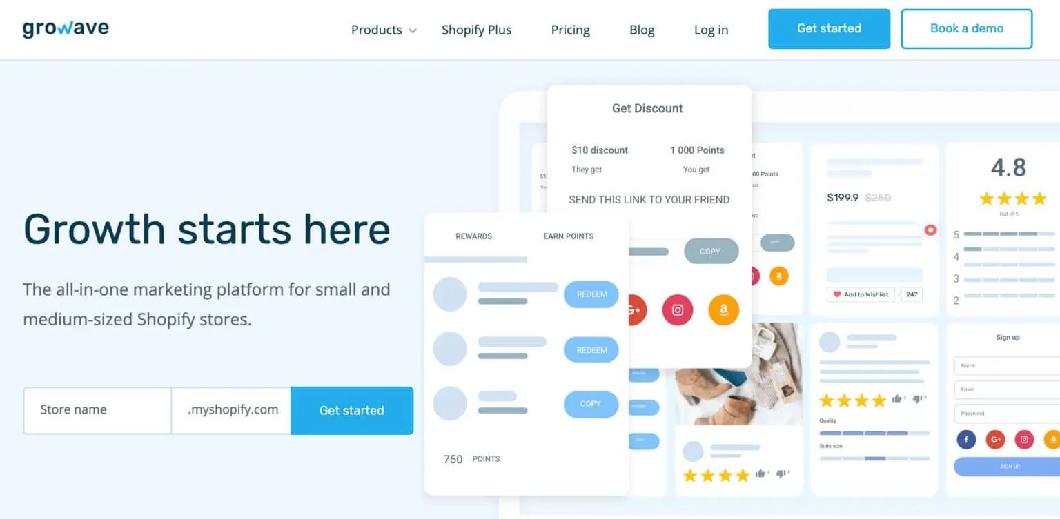 13 แอพ Shopify ที่ดีที่สุดเพื่อเพิ่มยอดขายในปี 2565 2 Growave Shopify App to increase sales