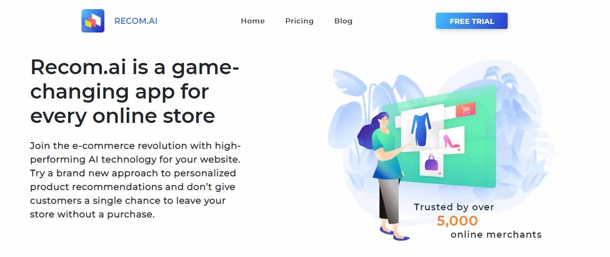 13 แอพ Shopify ที่ดีที่สุดเพื่อเพิ่มยอดขายในปี 2565 3 Recom.ai shopify app to boost sales