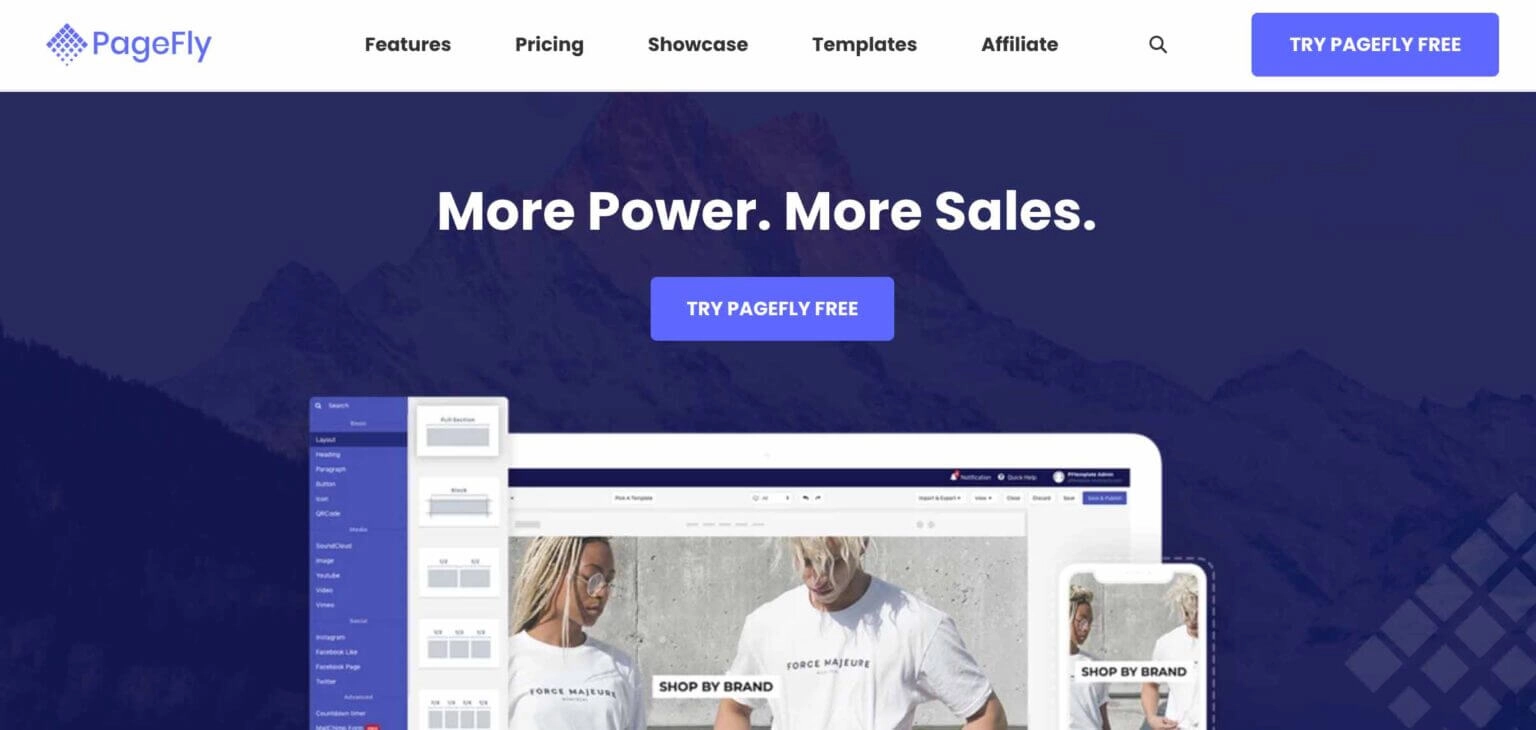 13 แอพ Shopify ที่ดีที่สุดเพื่อเพิ่มยอดขายในปี 2565 1 PageFly Landing Page Builder app