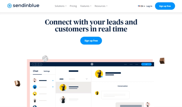 Sendinblue live chat