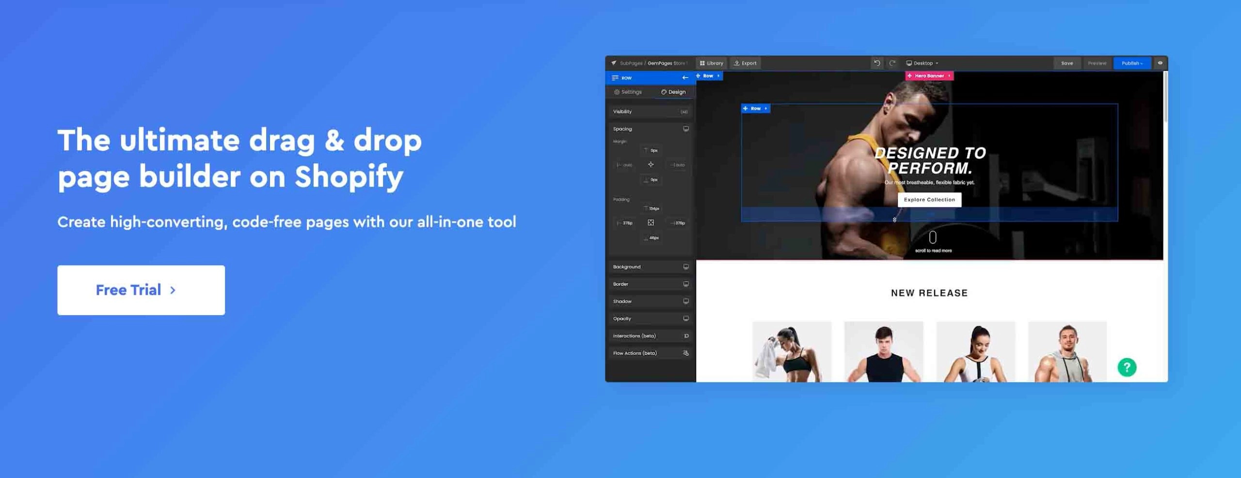 6最高のShopifyランディングページビルダーアプリ2 GemPages Shopify page Builder app