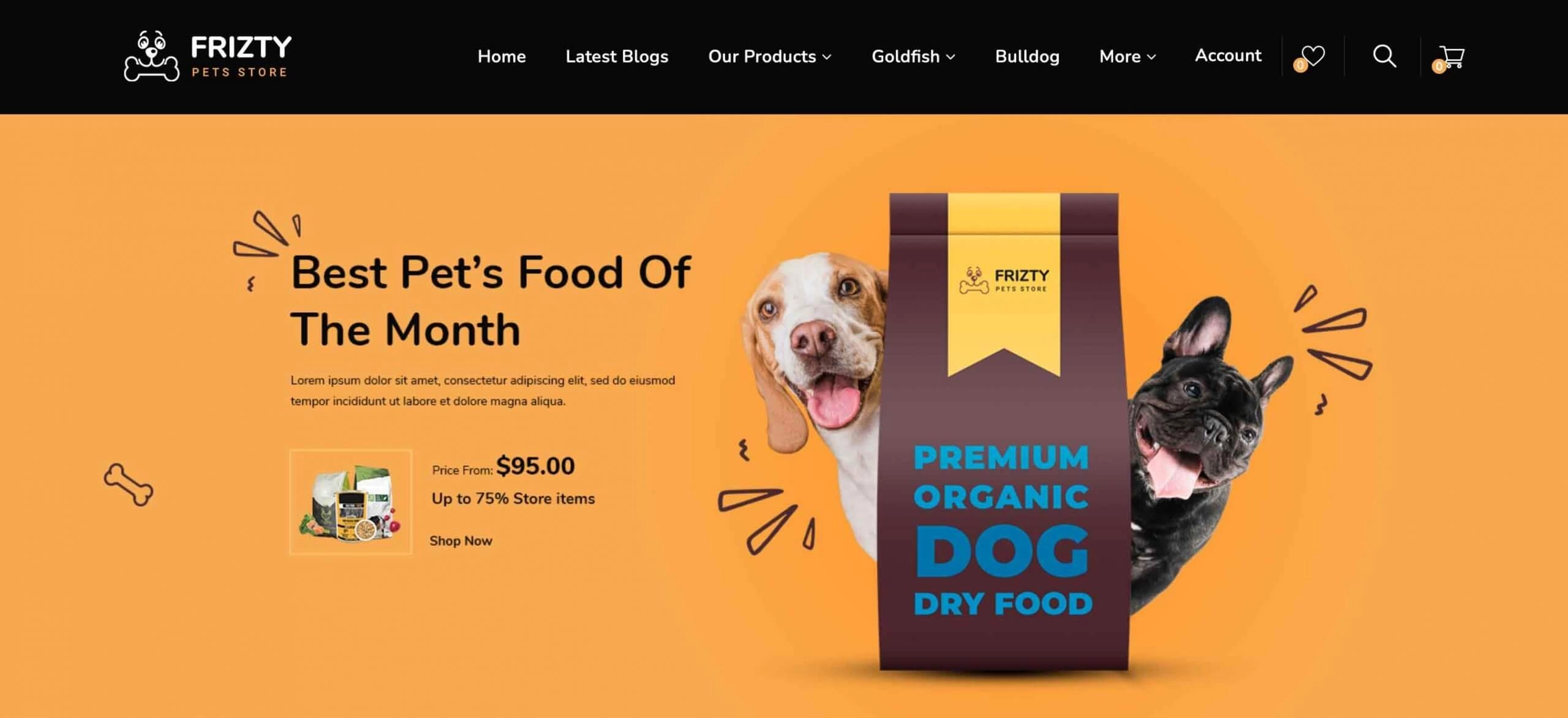 Frizty – Pet Food Store OpenCart Theme