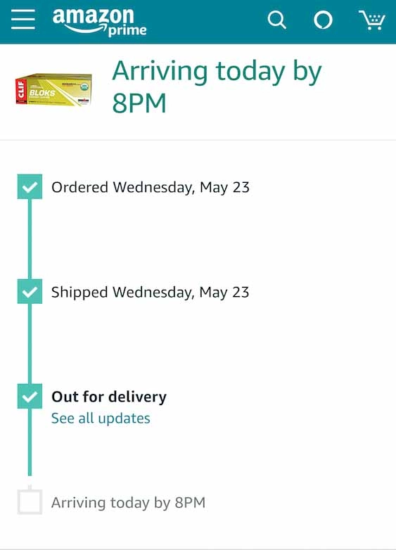 Cum să îmbunătățiți experiența post-cumpărare pentru site-ul de comerț electronic 3 Amazon order Delivery status