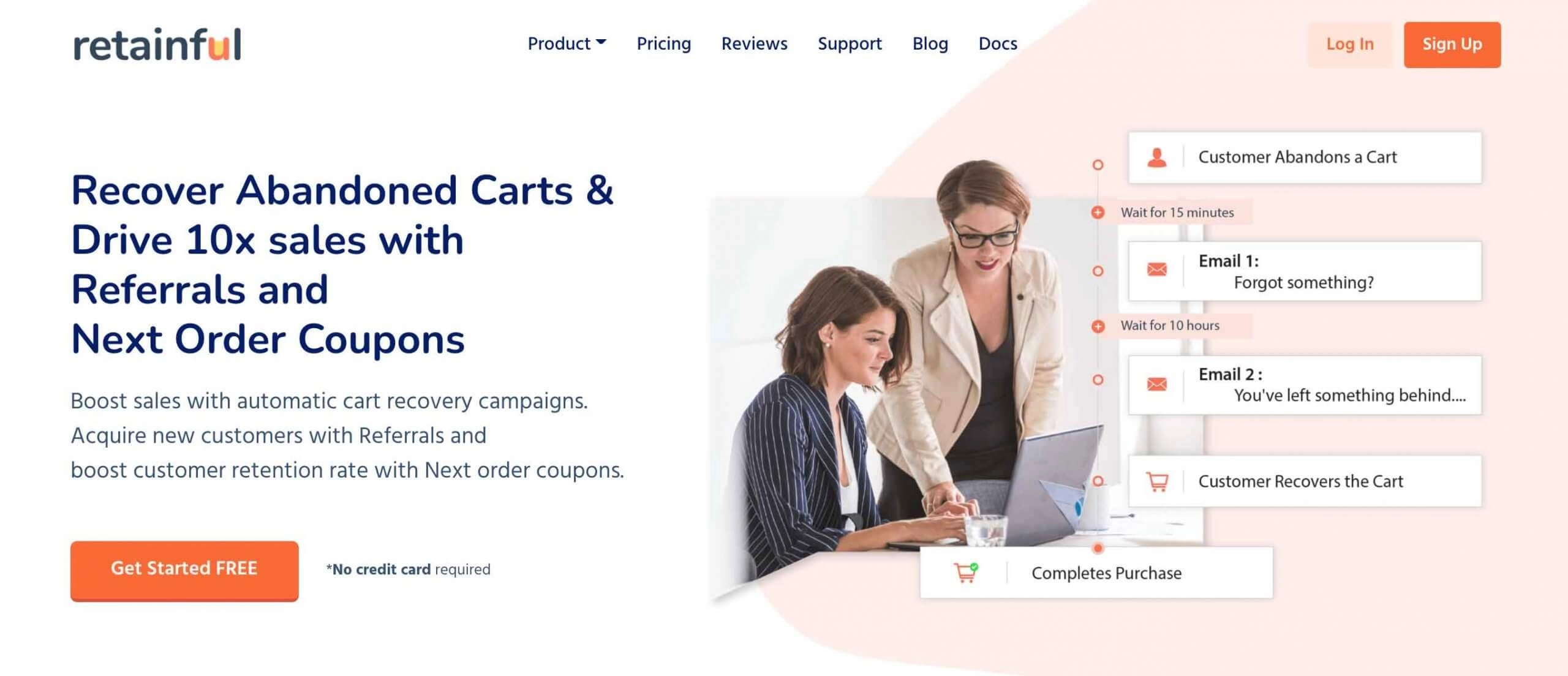 Retainful Shopify abandoned cart recovery App