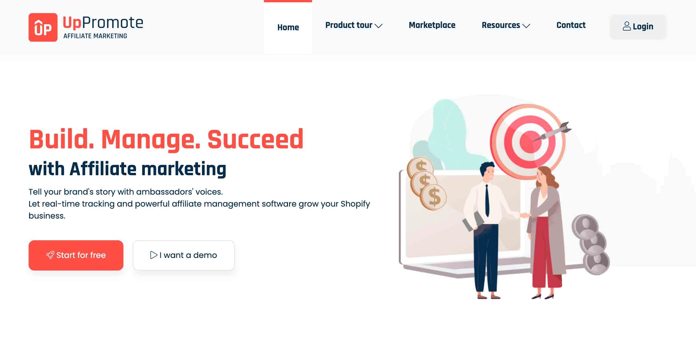 10 多個適用於服裝店的 Best Shopify 應用程序 5 UpPromote - Shopify Affiliate App for clothing store