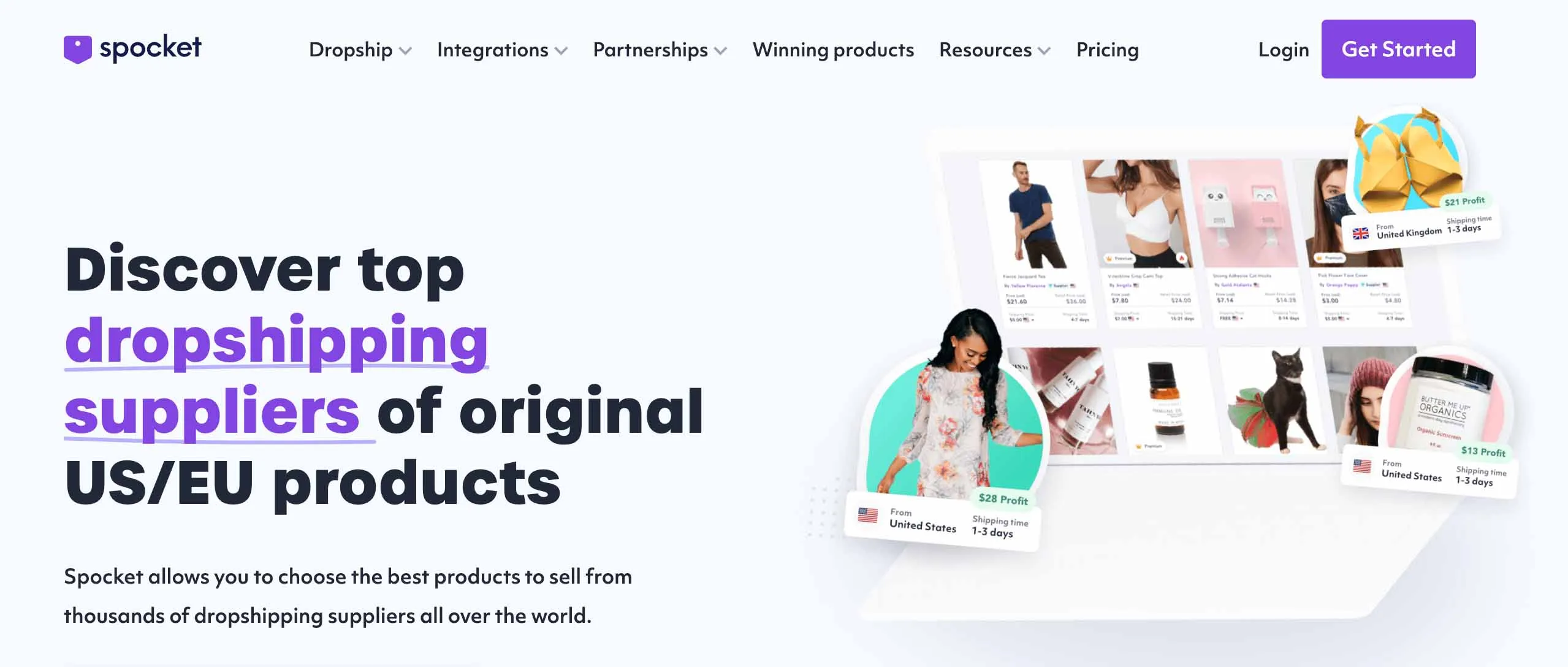 Spocket Shopify product sourcing app