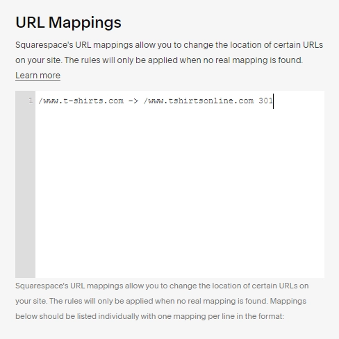 Squarespace URL Redirect
