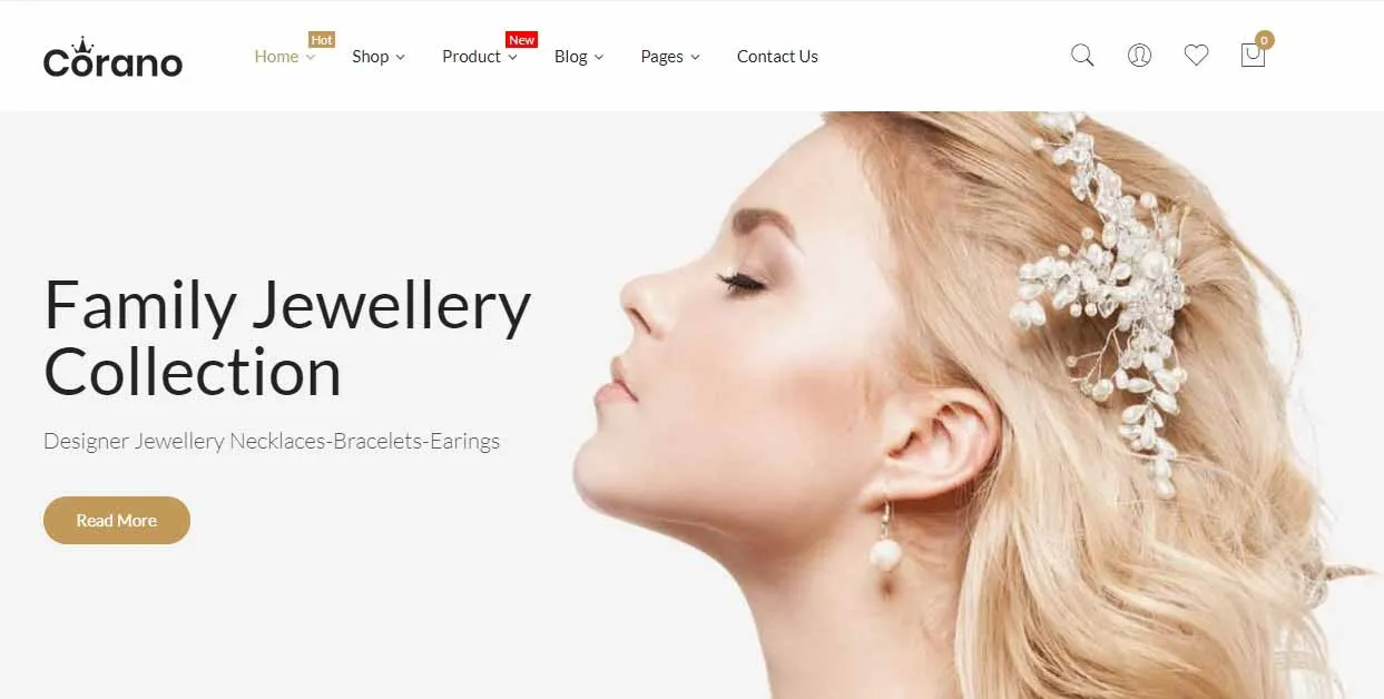 Najlepsze motywy biżuterii Shopify w 2022 r. 4 Corano Shopify Jewellery Theme