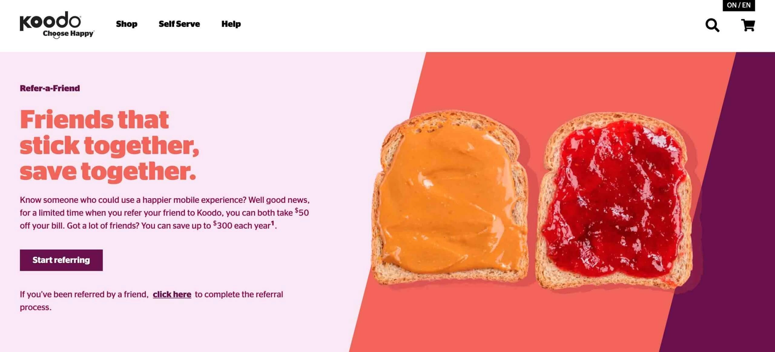 Koodo Referral Marketing Program