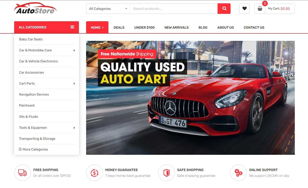 Auto Store Magento Theme