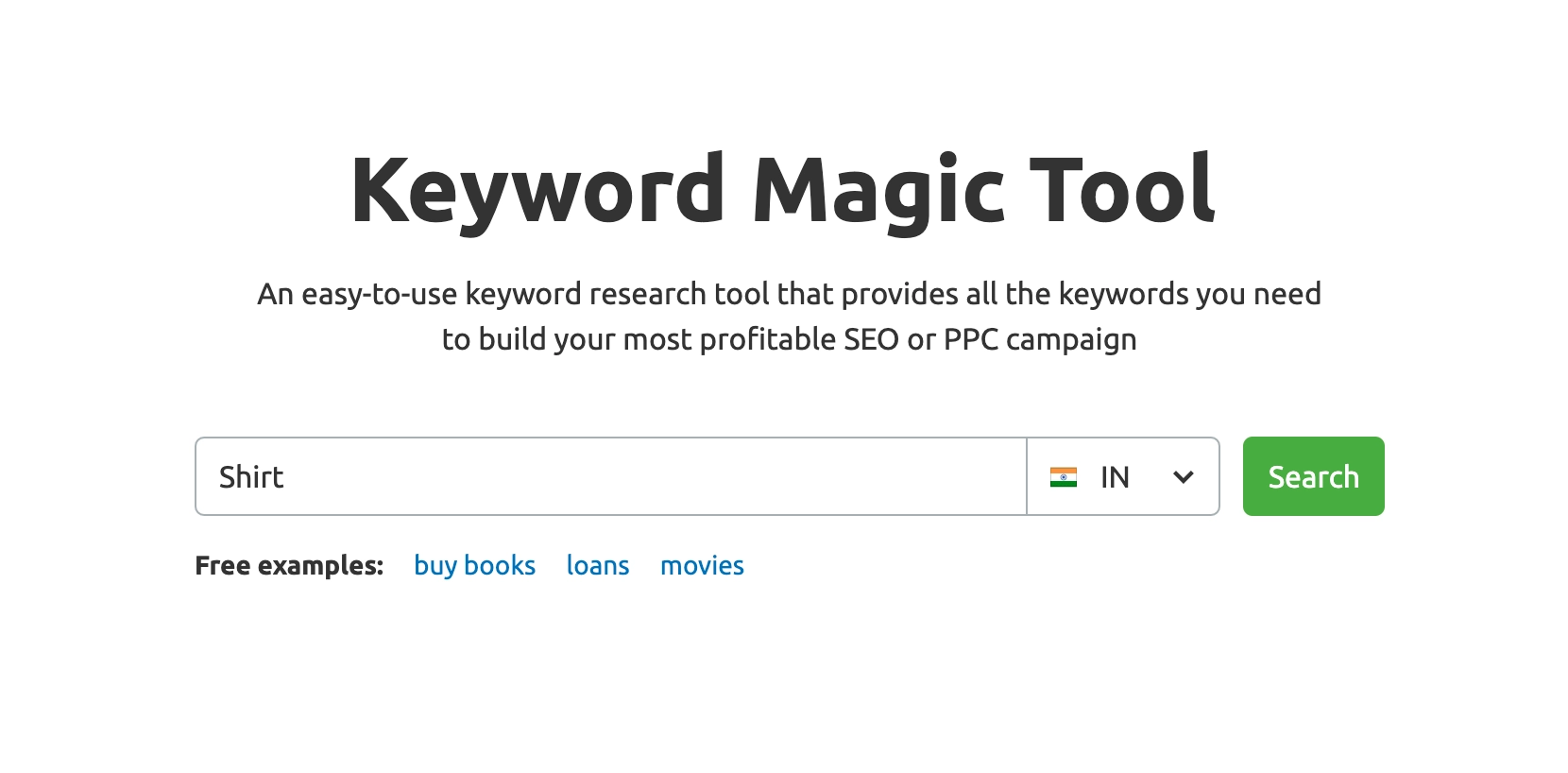 Semrush Keyword Magic Tool