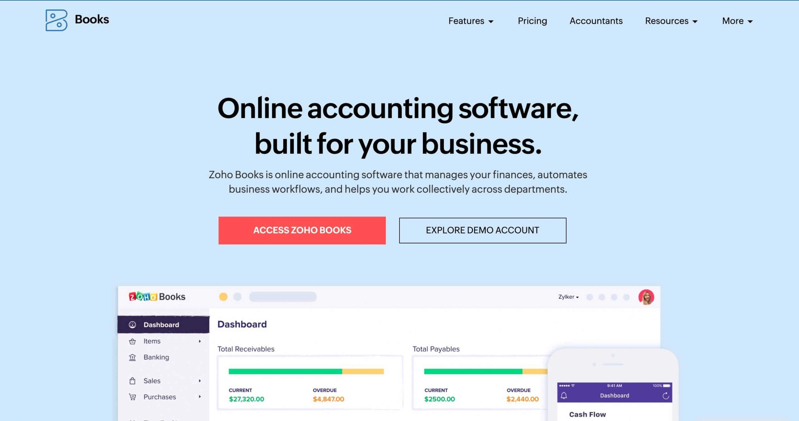 Zoho Books - Shopify Accounting Software
