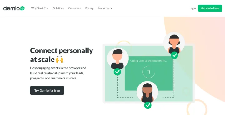 Demio - Webinar Software for product demo