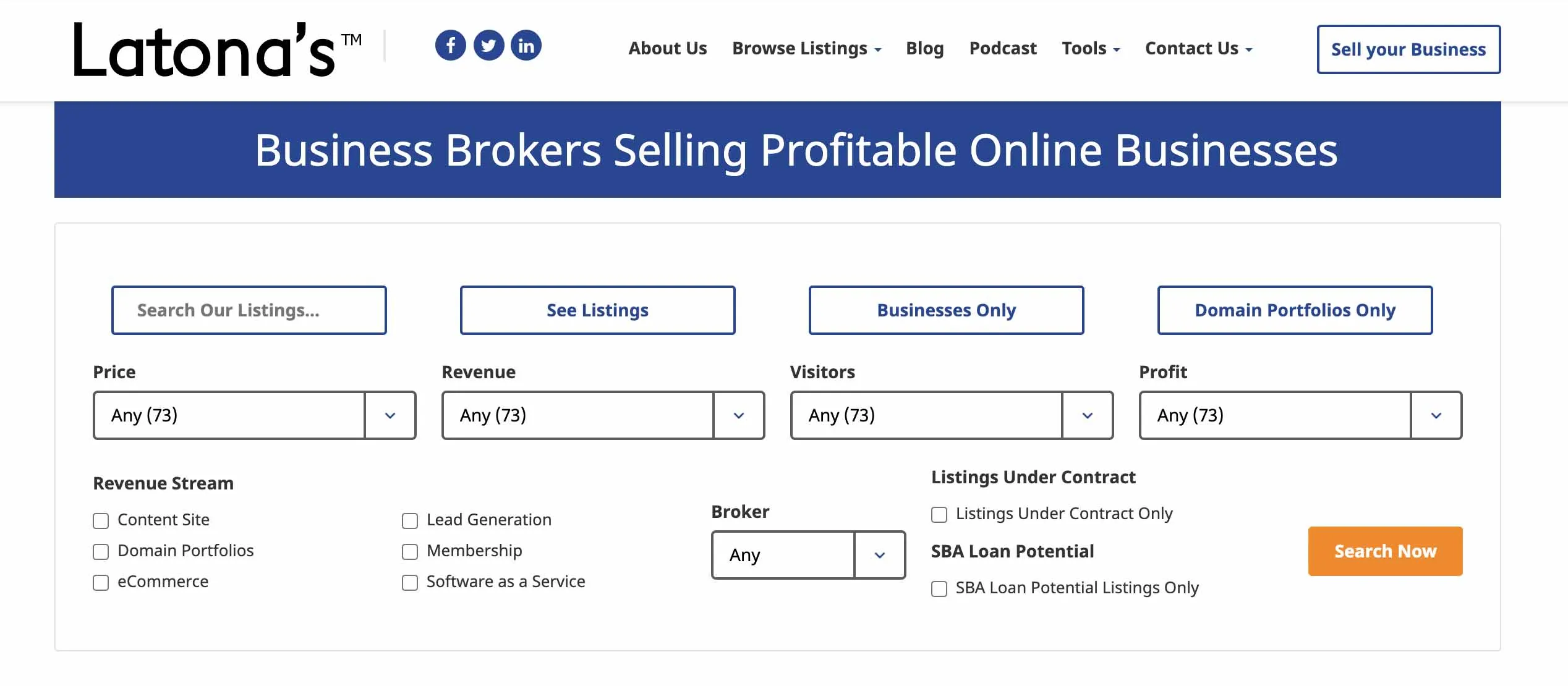 Latona's  - website sell or buy marketplace