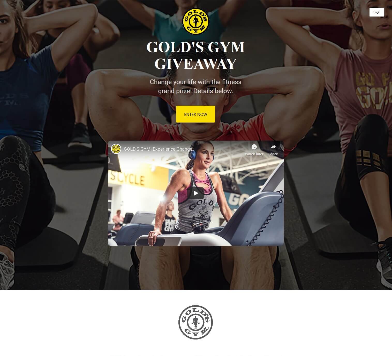 Concursul Giveaway Gold's Gym