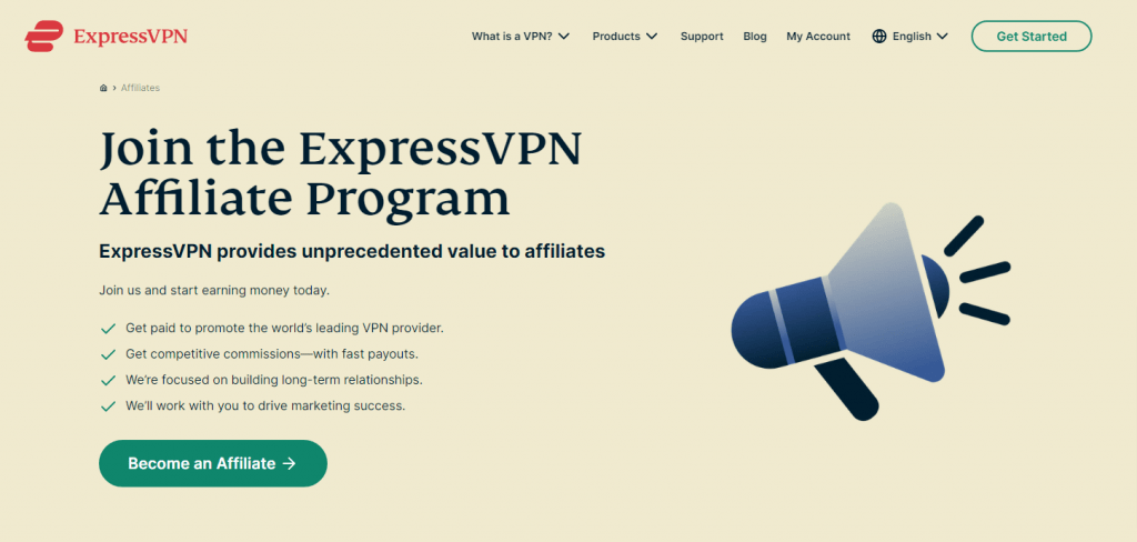 Express VPN- برنامج فرعي vpn