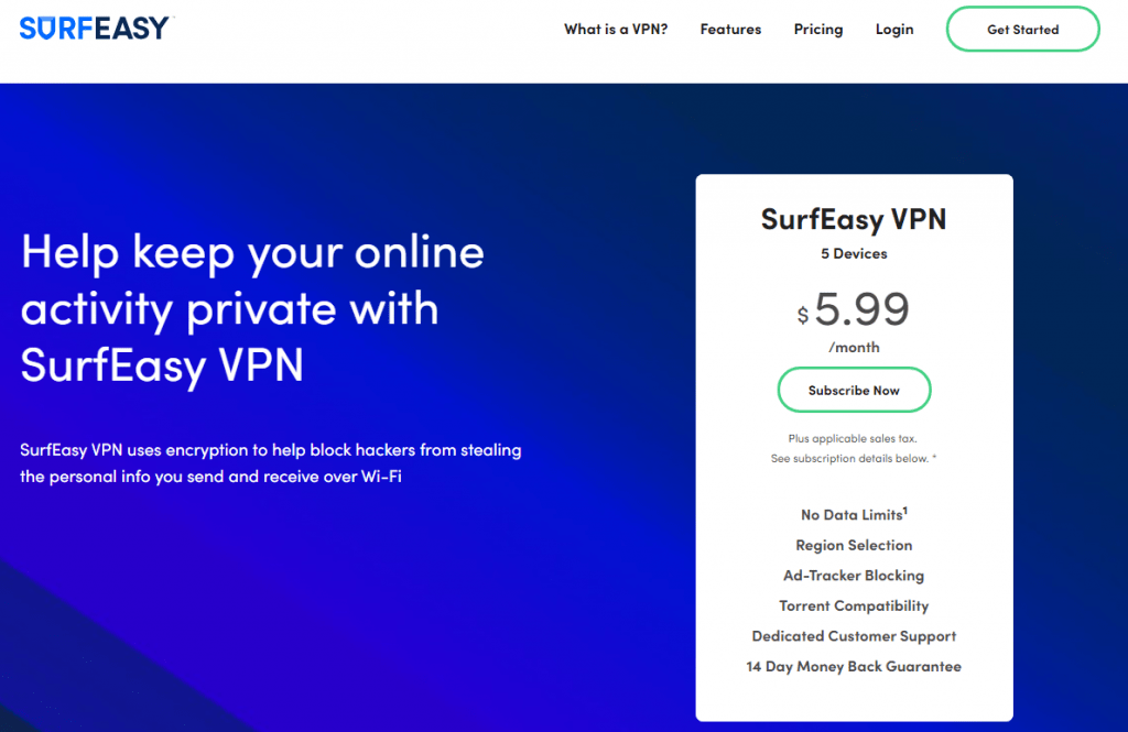 SurfEasy- برنامج فرعي vpn