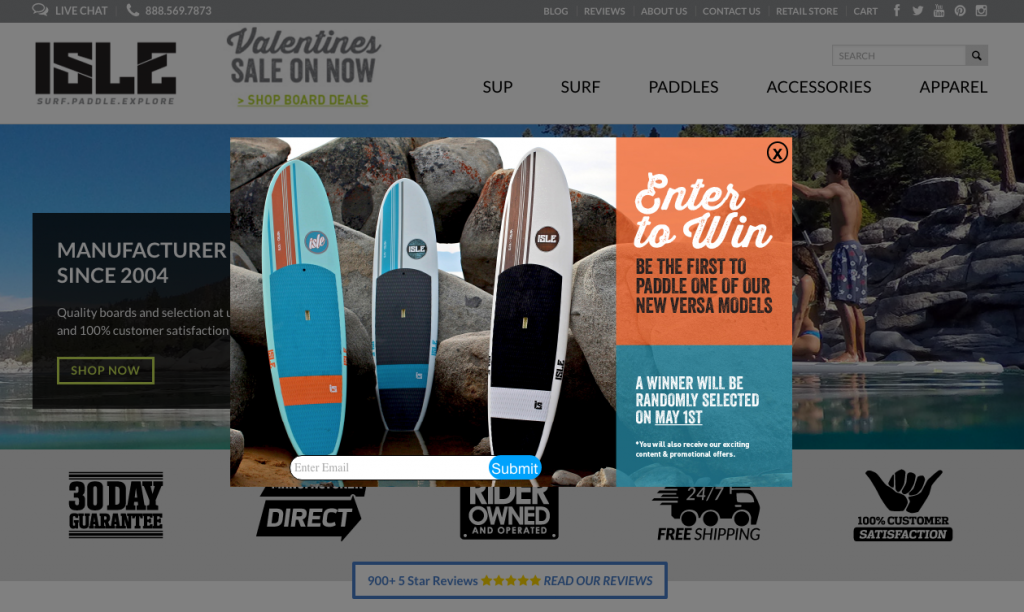 Isle 電子郵件彈出競賽