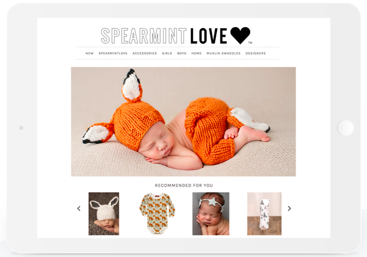 spearmintloveタブレットモックアップ