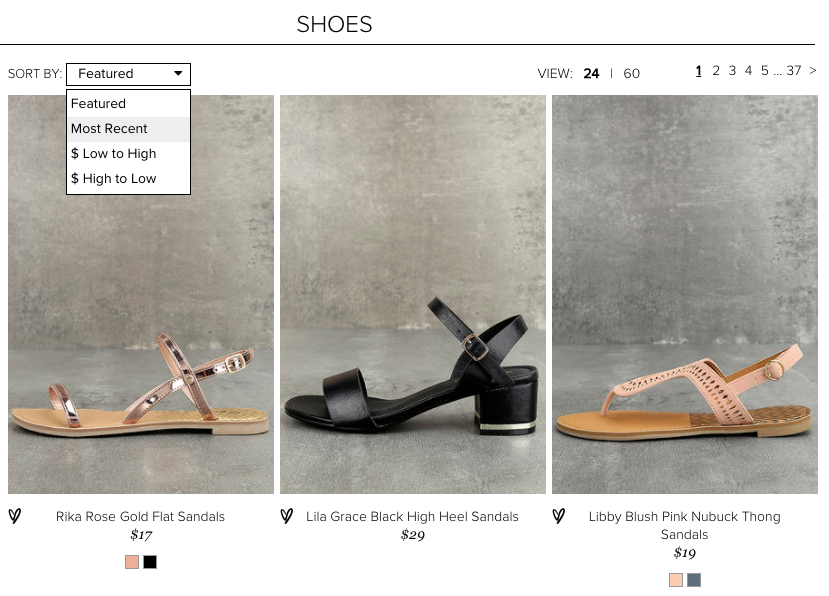 Testul A/B de sortare pe categorii