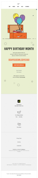 誕生日のメール