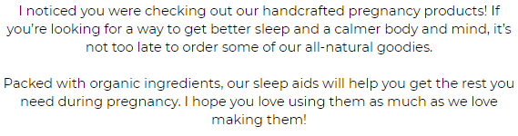 带有以客户为中心的副本的 Browse Abandonment 电子邮件的截图