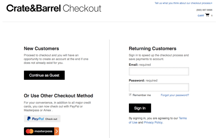 ゲストチェックアウト