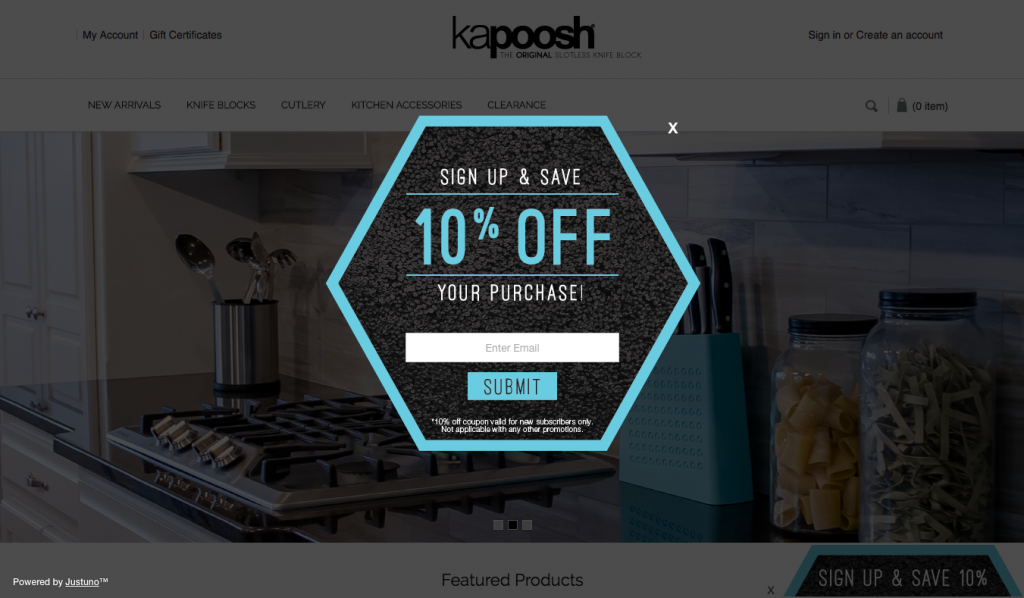 % ส่วนลดป๊อปอัป