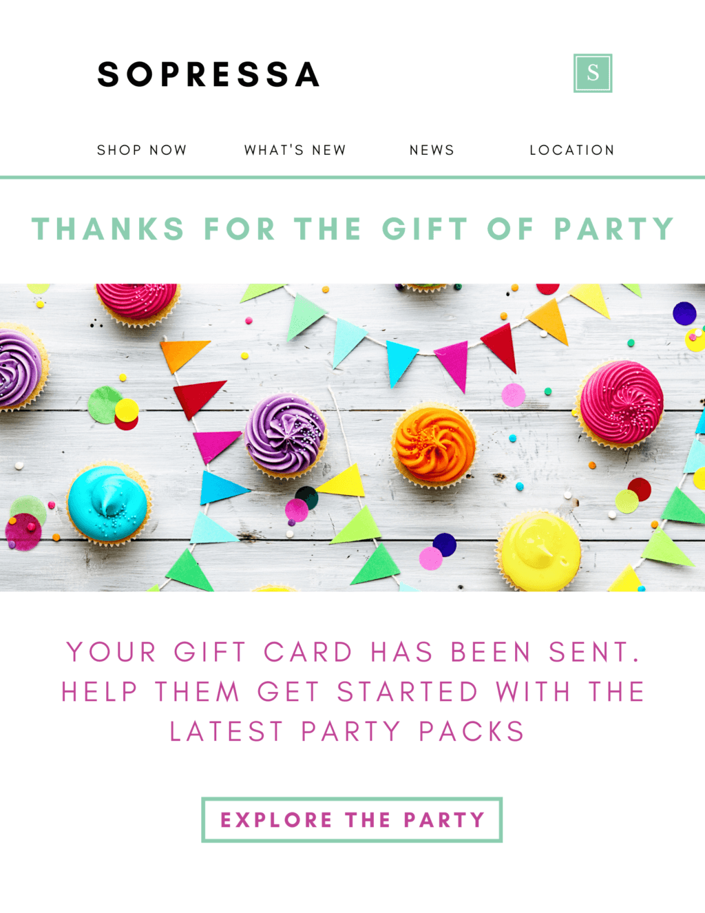 Danke Geschenkkarten-E-Mail